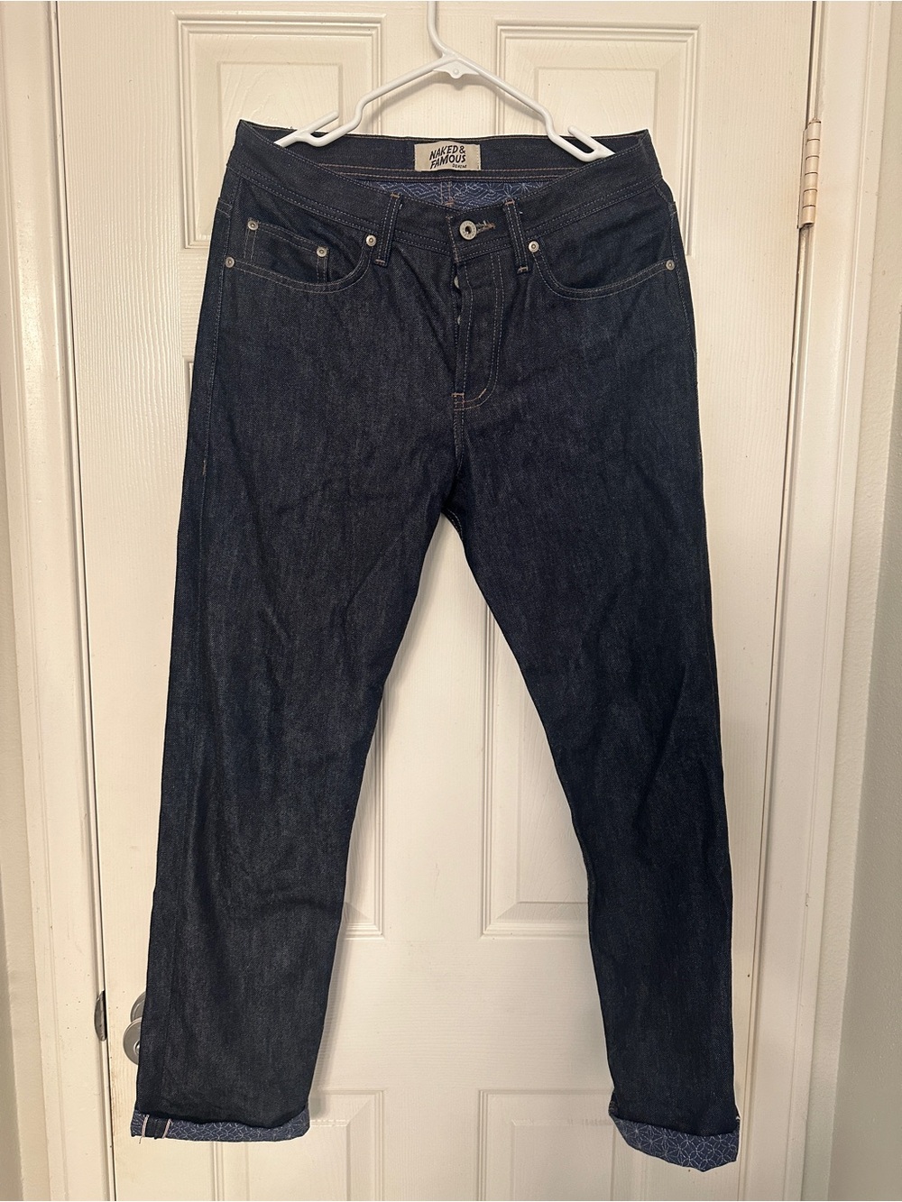 Naked & Famous Kimono Print Selvedge Denim Jeans Weird Guy - Picture 2 of 9
